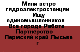 Мини ветро-гидроэлектростанции. Ищу единомышленников. - Все города Работа » Партнёрство   . Пермский край,Лысьва г.